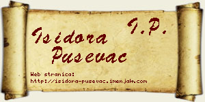 Isidora Puševac vizit kartica